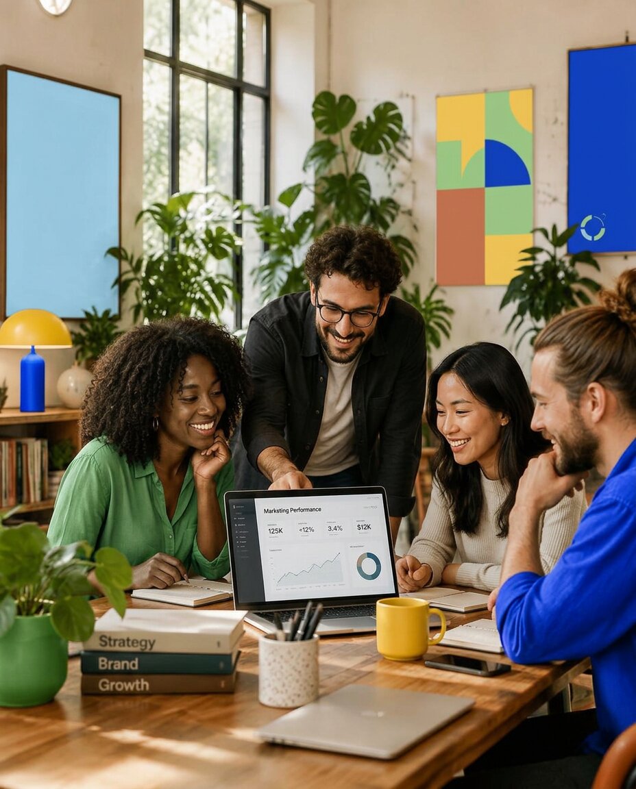 Raer Solutions team collaborating on marketing analytics